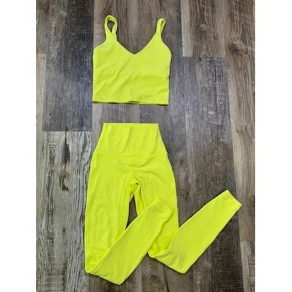 Lululemon Align Pant Women Size 0 Electric‎ Lemon High-Rise 28" Gym Workout Yoga